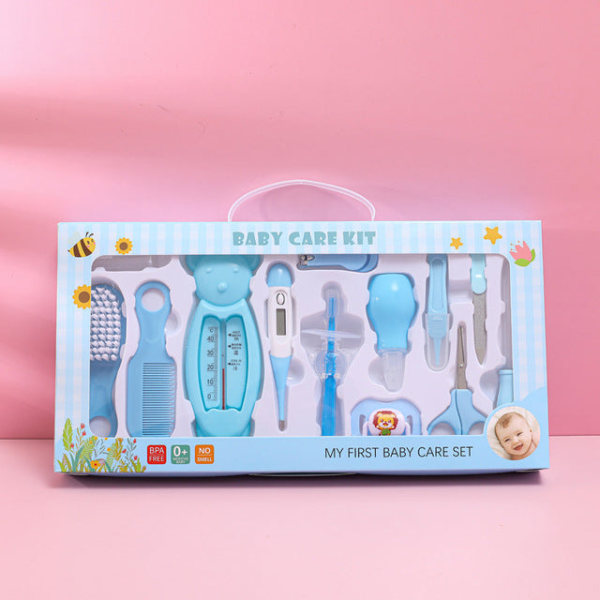 Babypleieprodukter, nesesuger, medisinmater, 13 tegneserie stoffpose sett, baby negl manikyr saks 13pcs5