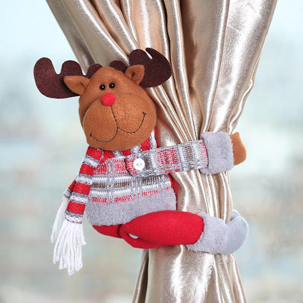 Joulukoriste Verhonpidike Hyvää Joulua Koristeet Kotiin Koristeet Joulupukki Jouluverho Noel Kodin Sisustus D-Elk
