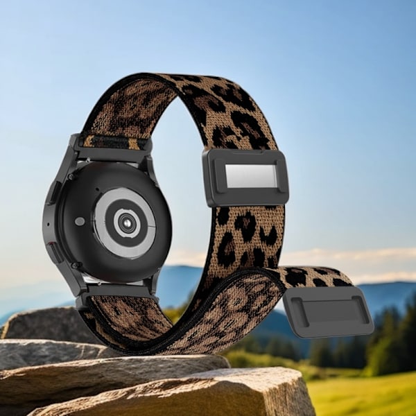 Klockarmband för Apple Watch iWatch för 38/40/41mm brunt leopardtryck