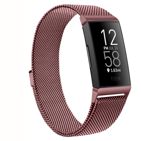 Magnetisk Milanese-reim i metall for Fitbit Charge 4 3, erstatningsarmbånd for Fitbit Charge 3 SE, reim for menn og kvinner Retro Gold Size L