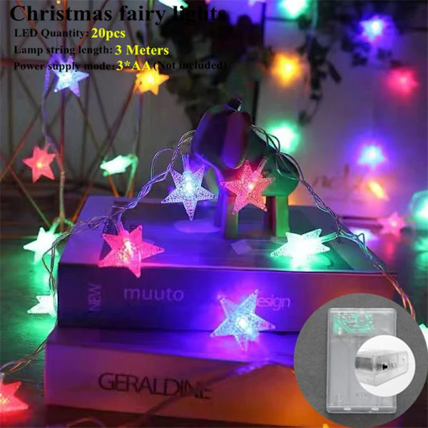 Uusi Vuosi 2024 Luovat Pajunoksavalonauhat 20 LEDiä Joulukoriste Kotiin Noel Kerst Xmas Koristelu Navidad 2023 F252-Color 20LED