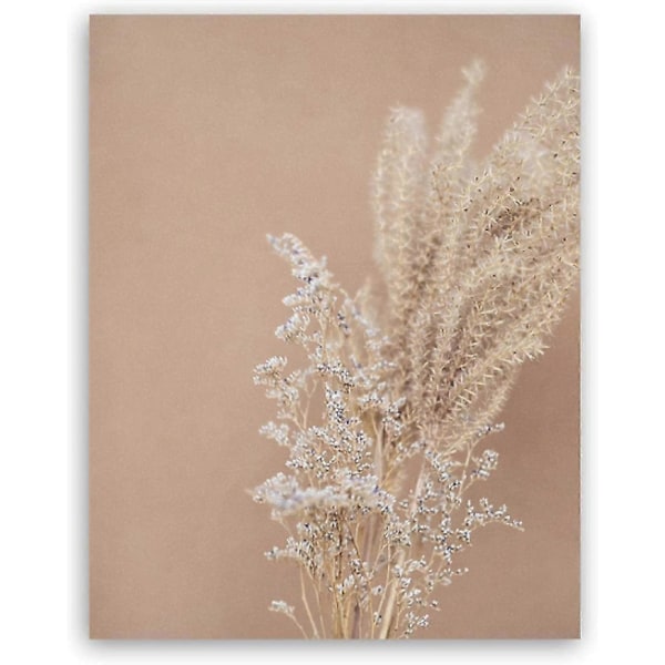 målardukstryck pampasgräs, boho botaniska affischbilder 20x30cm (8x12in)x3 oramade