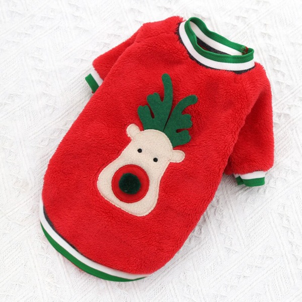 Hunder Juleklær Vinter Varm Myk Fleece Hundegenser Kjæledyrklær for Små Hunder Valp Katt Chihuahua Kostyme Jakke XS-XXL