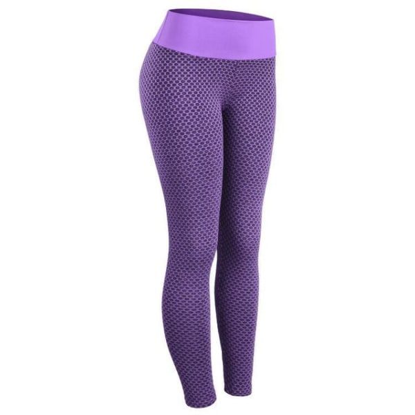 Yogabyxor Sportleggings Sportkläder Träningsleggings för kvinnor Purple L