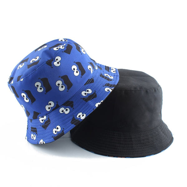 Rolig Anime Tecknad Hinkhatt Vändbar Fiskehatt Unisex Street Hip Hop Platt Keps Fiske Bob Hatt 4 One Size