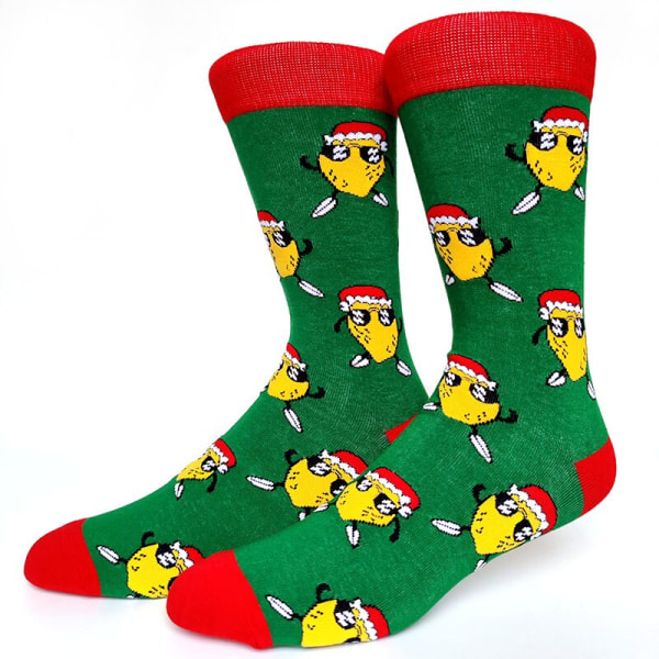 59 Stil Herr Julstrumpor Rolig Xmas Jultomten Träd Snöflinga Älg Snow Bomullsrör Crew Happy Sock Herr Nyår Sokken 13 EU 38-45