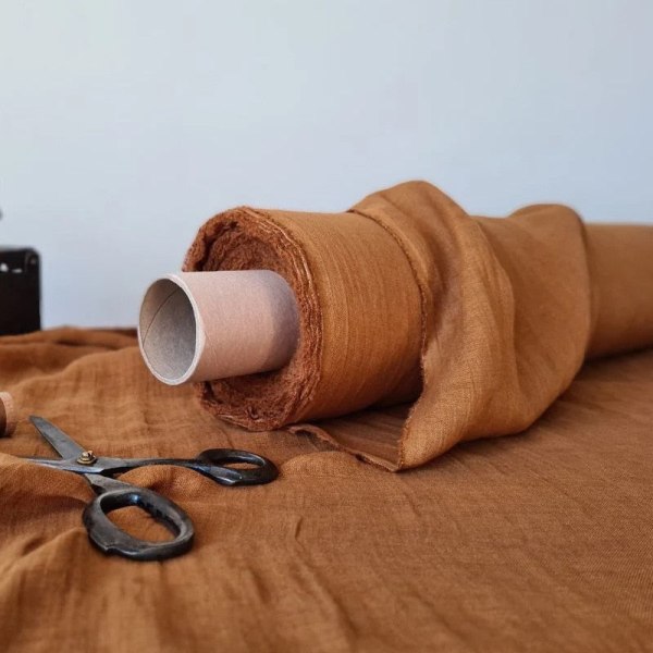 100% Ren Linne Enfärgad Bordsduk, Naturlig Tygbordsduk, för Kök Matsal Fest Högtidsbordsdekoration terracotta 140x240cm