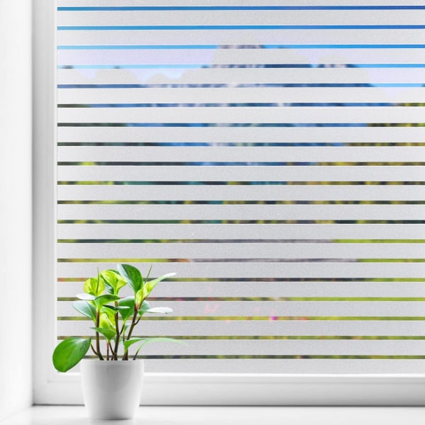Integritetsfönsterfilm Statisk Häftning Dekorativ Solskyddande Icke-Vidhäftande Anti-UV-skydd Värmekontroll Glasdekaler för Hemmet Gold 45x300cm