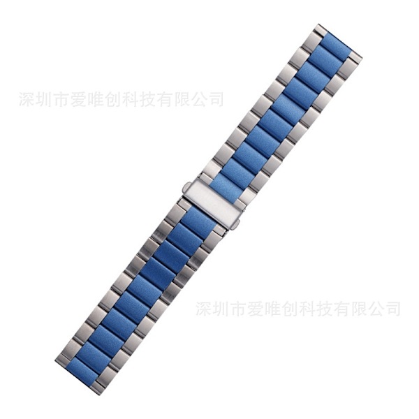 Klockarmband för Apple Watch iWatch för 1-9 generationer: 38-40-41mm/s10 42mm Silver Blå
