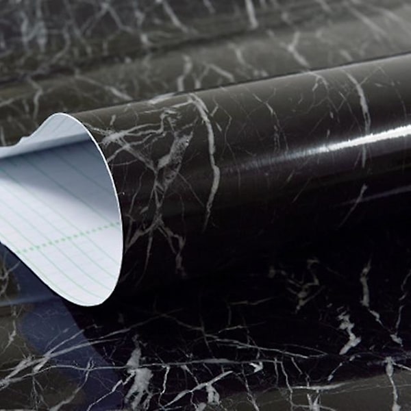 Itseliimautuva, vedenpitävä ja irrotettava vinyylitapetti Marble Jazz Black 40cm x 1m Marble Jazz Black 40cm x 1m