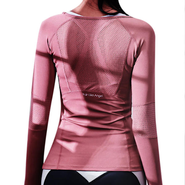 Yoga Skjorter Dame Sportsklær For Fitness Løping Jogging light pink S