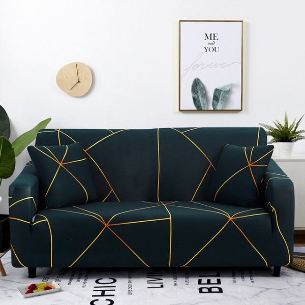 Stretch Rutig Sofföverdrag Elastiska Soffskydd för Vardagsrum funda soffa Stol Sofföverdrag Heminredning 1/2/3/4-sits Color 26 1-seat 90-140cm