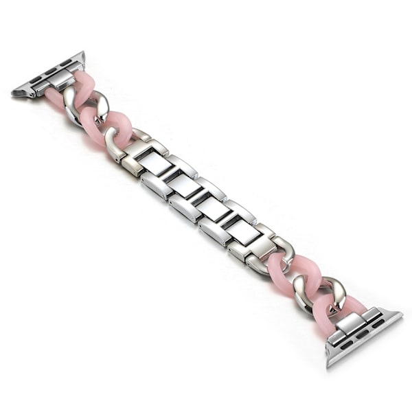 Klockarmband för Apple Watch iWatch 38/40/41mm rosa+silver