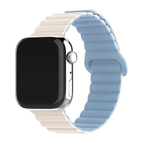 Kellon ranneke Apple Watch iWatch 38/40/41mmS10 42mm Antiikki Valkoinen ja Sumu Sininen