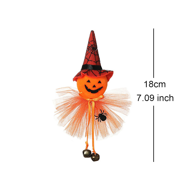 Halloween-nukke Baari Kurpitsa Aave Noita Musta Kissa Riipus Pelottava Halloween Lasten Lahja Hyvää Halloween Juhlakoriste Kotiin Clothes 03