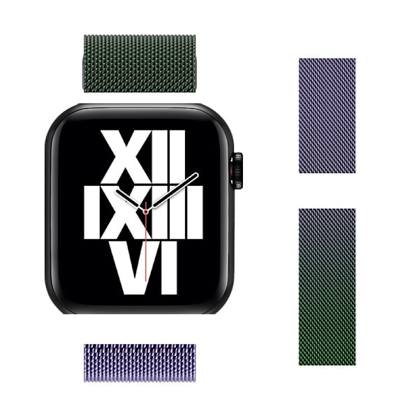 Klockarmband för Apple Watch iWatch Gäller: 1-9:e generationen SE 38/40/41 10:e generationen 42 3 gradient - grön lila