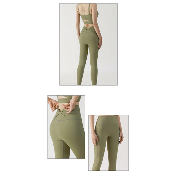 Joogahousut Naisten Tiukat Urheilu Joogahousut Joogahousut Slim Fit Syksy Ei Noloja Linjoja Lantiota Kohottavat Nude Feel Fitness-housut Elegant gray M
