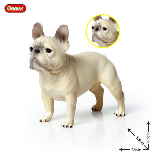 Oenux Dejlige Fransk Bulldog Dyr Sød Hvalp Sovende Dovne Hund Actionfigurer Model Figur PVC Boligindretning Uddannelseslegetøj without box6