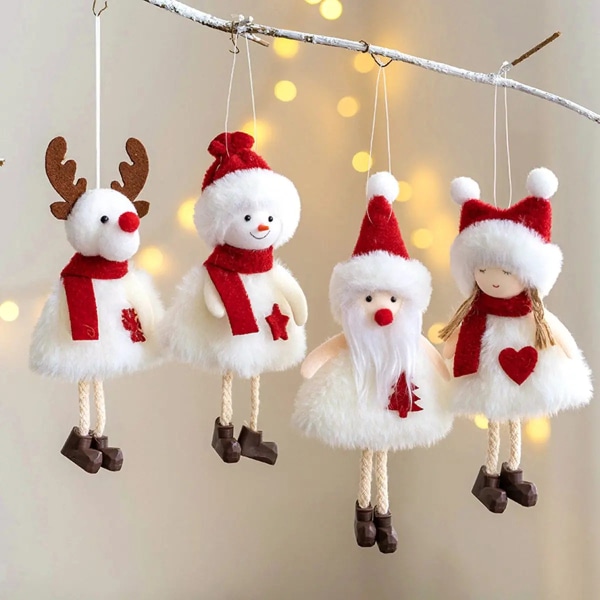 Engle Dukke Julepynt Glædelig Jul Dekorationer til Hjemmet Guirlande Juletræspynt Navidad Jul 2023 Nytår 2024 4 Christmas Ornaments