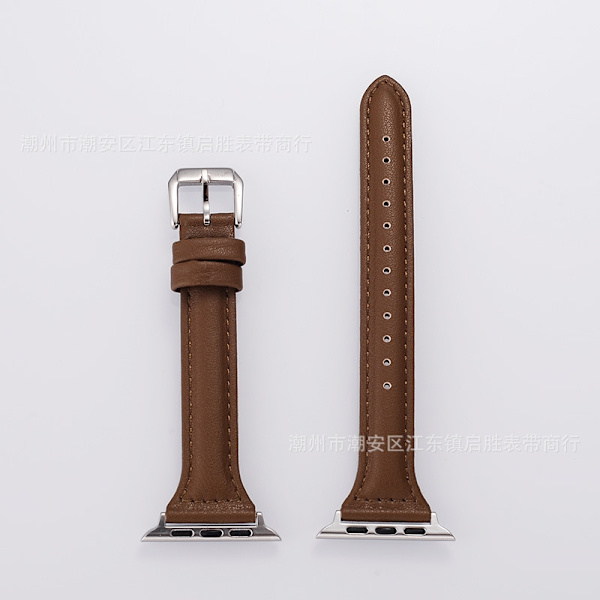 Klockarmband för Apple Watch iWatch Gränssnitt 38/40/41mm Brun PG smal midja