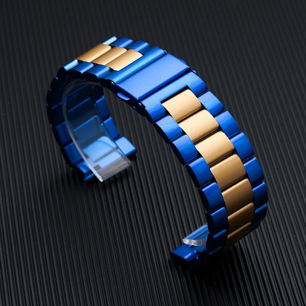 Klockarmband för Apple Watch iWatch 38-40-41mm Blå och Guld