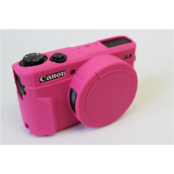 Kameraveske for Canon G7X3 G7 X Mark III G7X2 G7 X Mark II vlog Kameraveske Beskyttende silikon Mykt deksel Mykt skall g7xm2 g7x2 G7X3 pink
