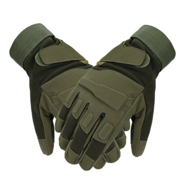 Taktiska Handskar med Hela Fingrar Utomhussporter Cykel Antisladdhandskar Militär Armé Paintball Skytte Airsoft Cykel Halvhandskar Black XL