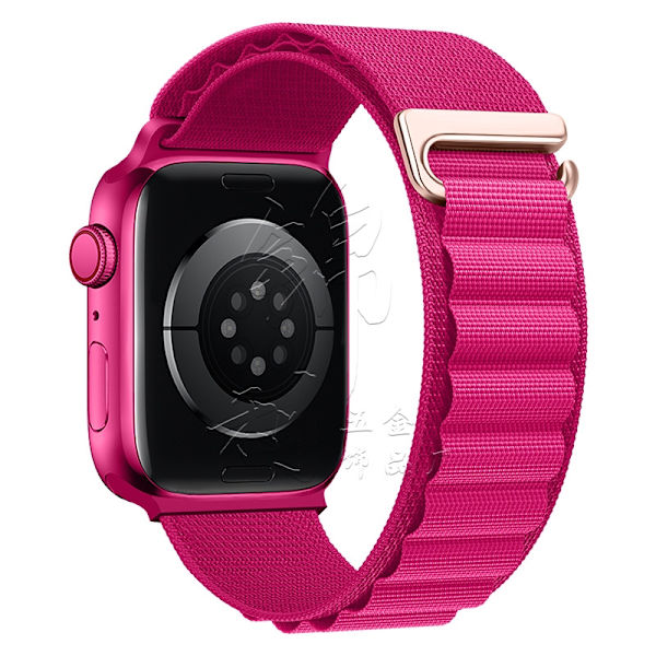 Kellon ranneke Apple Watch iWatch 42/44/45/46/49mm Karmiininpunainen