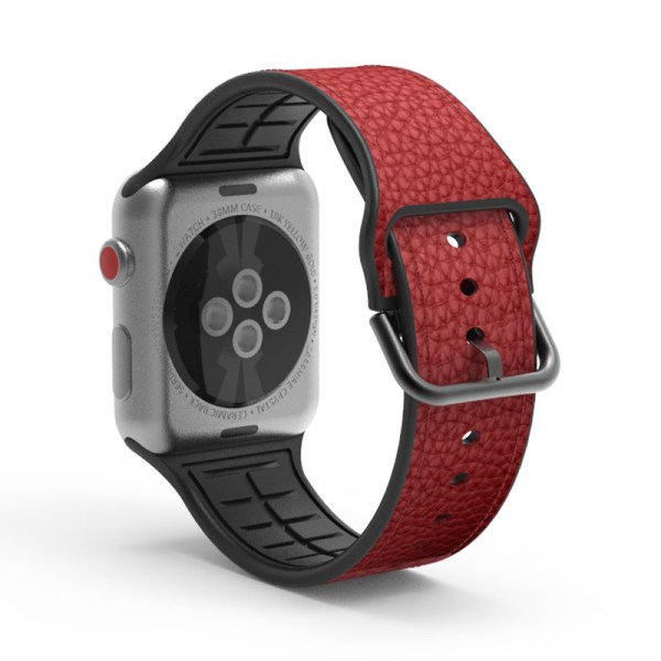 Läderarmband för Apple Watch och Apple Watch Black buckle 42/44mm