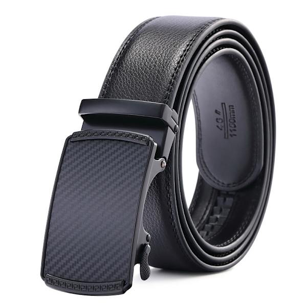 Allround Automatisk Spænde Bælte High-End Herrebælte Tilpasning black buckle 110cm