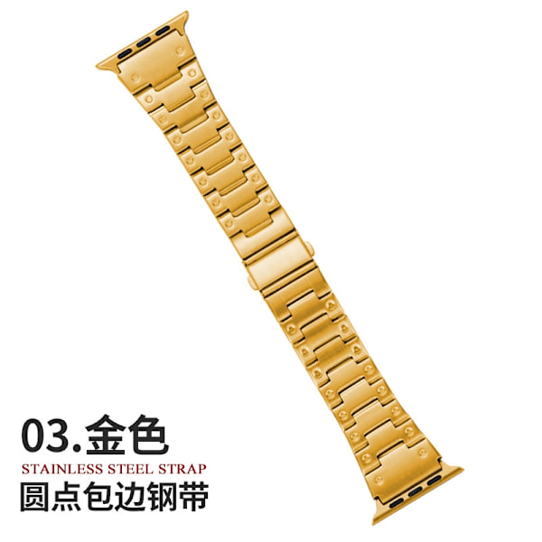 Klockarmband för Apple Watch iWatch för 42-44-45-49mm 03 guld