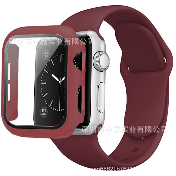 Kellon ranneke Apple Watch iWatch 38mm:lle, viininpunainen