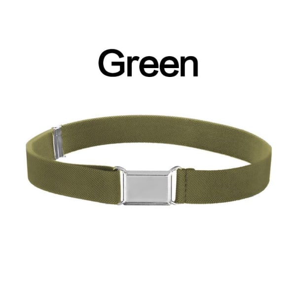1 st Tillbehör Midjeband Legeringsspänne Justerbart Canvasbälte Elastiska Kläder Vardagligt Utomhus Green