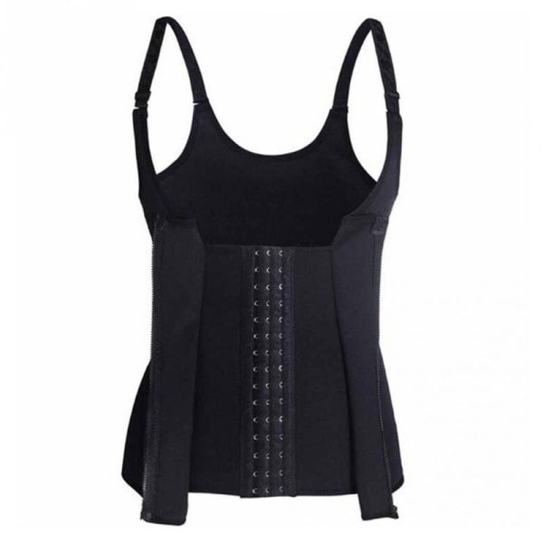Korsett för kvinnor Court Gothic kläder Justerbar treknäppt Zip-Up Body Shaper Bälte Mode underbyst korsetter Black XL