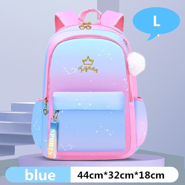 Skole tasker til børn, piger, skoletaske, primær ortopædisk skoletaske, prinsesse rygsæk, skoletaske, sac Mochila Infantil L purple