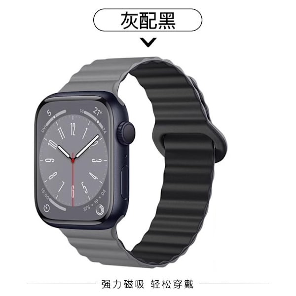 Urrem til Apple Watch iWatch Anvendelig: S3/2/1 38mm grå med sort