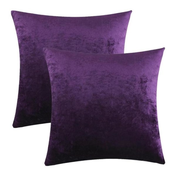 2-pack Guld Dekorativa Kuddfodral Överdrag för Soffa Säng Modern Lyx Enfärgad Sammet Hem Kuddöverdrag Silver 2 Packs 50CM X 50CM Red