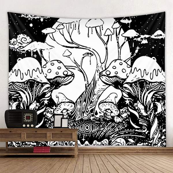 Psykedelisk Abstrakt Arabesk Svamp Väggbonad Tapestry Art Deco Filt Gardin Hängande Hem Sovrum Vardagsrum Dekor 2 150x150cm