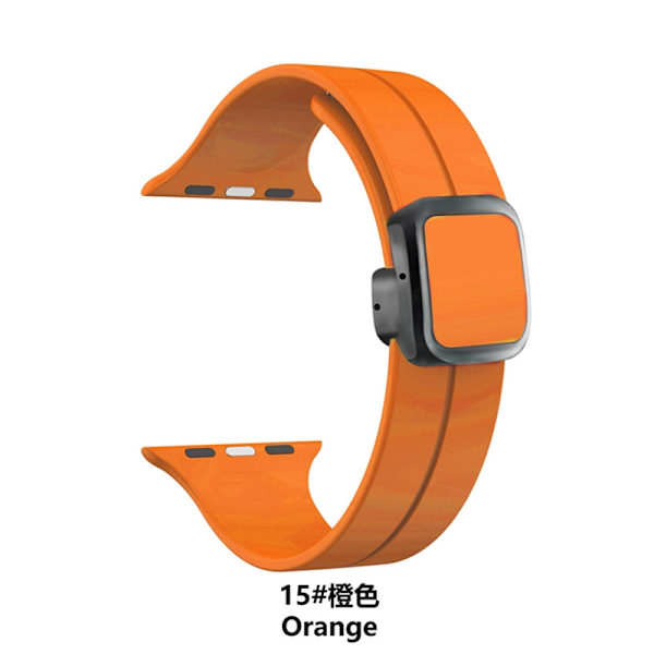 Kellon ranneke Apple Watch iWatch -kelloon Soveltuu: 1/9 sukupolvi SE 42/44/45/49mm 09 oranssi