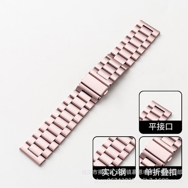 Kellon ranneke Apple Watch iWatch 42/44/45/49/s10 46mm liitäntään pinkki kolme kiinteää teräsnauhaa