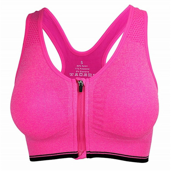 Joogaliivit Naisille Iskunkestävät Kuntosalipaita Urheiluliivit Vetoketjullinen Iso Nainen Push Up Rintaliivit Urheiluvaatteet Rose Red M