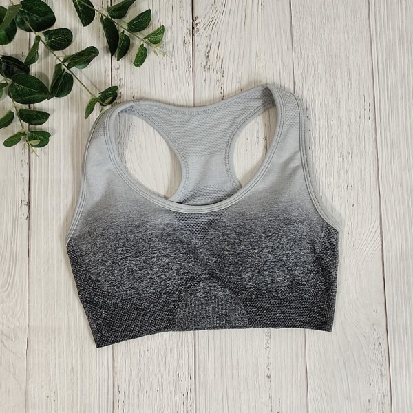 Set BH och Leggings Fitness Sportkläder Outfit för kvinnor Lightgrey bra M