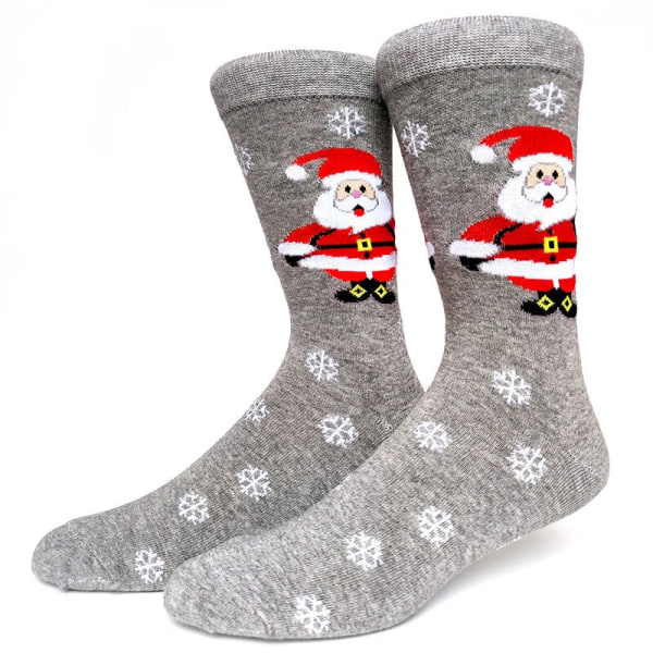 59 Stil Menn Julesokker Morsomme Julenisse Tre Snøfnugg Elg Snø Bomull Tube Crew Happy Sokk Menn Nyttår Sokken 32 EU 38-45