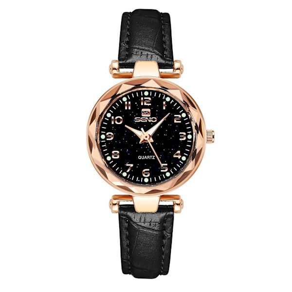 Stjernehimmel Klokke Dame Mote Vanntett Belte Quartz Klokke Starry red belt