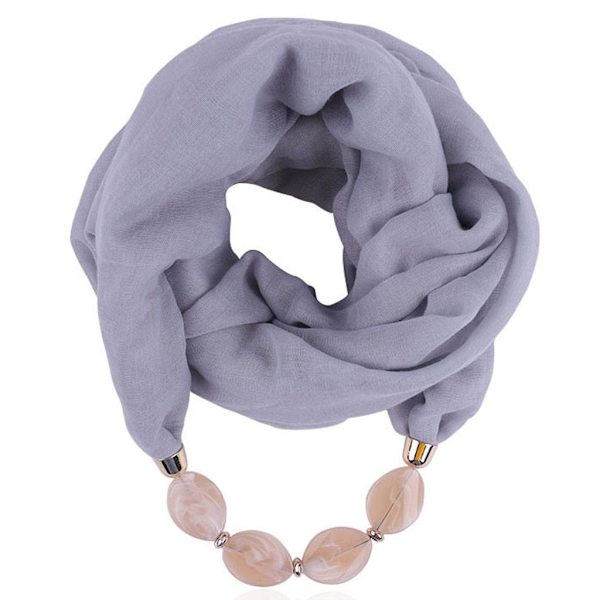 Modehalsduk Etnisk Bomull Linne Enfärgad Krage Tofs Underbara Pärlförsedda Hängen Smycken Halsband Halsduk Dam Sjal Scarves H