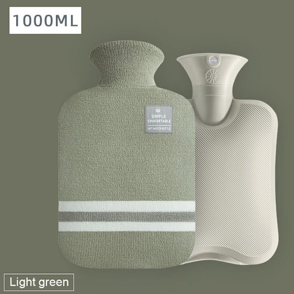 Sød Varmtvandsflaske Vandfyldende Varmtvandsflaske til Kvinder Varm Mave Hænder og Fødder Hold Hånden Varmere Varmtvandsflaske Beige1000ml