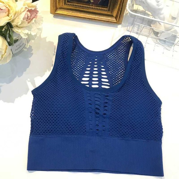 Dame Sports BH Sexet Mesh Åndbar Sports Top Push Up Kvindelig Gym Fitness Sports Undertøj Kvinde Red M
