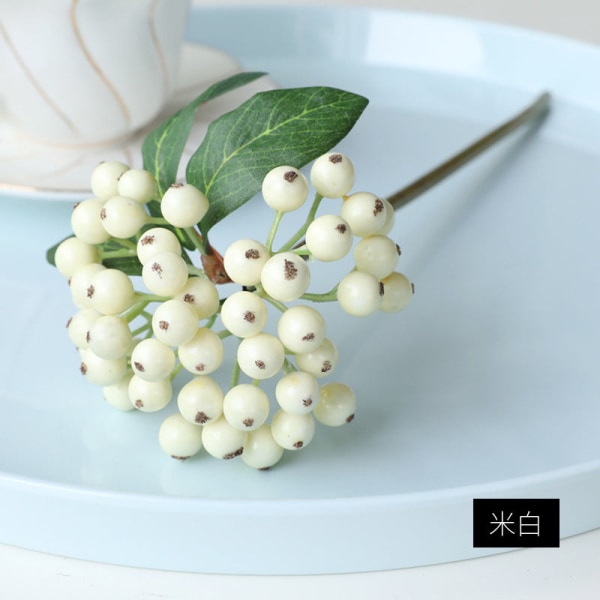 Buntede Grener Fu Lu Guo Hill Frukt Dekorativ Blomsterarrangement Tilbehør Jul Små Bær Beige