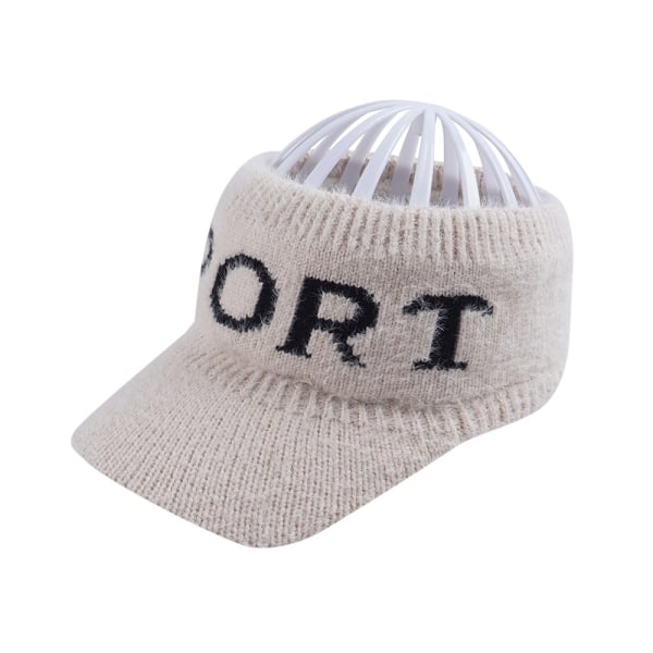 Ny Topløs Hat Efterår og Vinter Damer Koreansk Mode Strikket Hat Tide Alfabet Skyggekasket Udendørs Hold Varmen Sweet potato KK Adult (55-58cm)