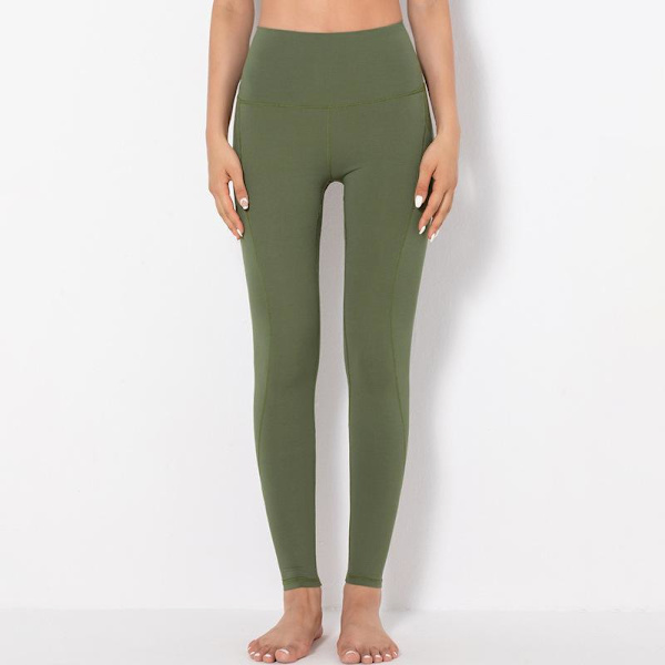 Lulu Dubbelsidiga Borstade Yogabyxor Dam Hög Elastisk Naken Känsla Fitness Nionde Hög Midja Höftlyft Yogabyxor 6561 trousers-dark blue M